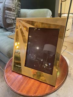 Large Mid Century Modern Photo Frame in Brass plated Gold Italy late 1960s - 1212326