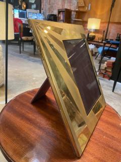 Large Mid Century Modern Photo Frame in Brass plated Gold Italy late 1960s - 1212330