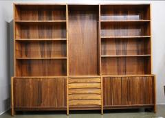 Large Mid Century Modern Rosewood Bookcase and Storage Cabinet - 2022181