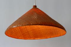 Large Mid Century Modern Wicker Pendant Lamp or Hanging Light Germany 1960s - 1941822