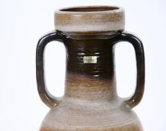 Large Mid Century West German Porcelain Vase Orange Beige Brown 18 Tall - 4707808