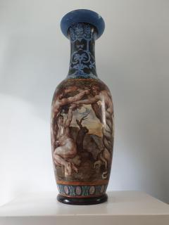 Large Mid Century painted Swedish vase - 3793151