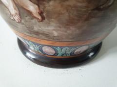 Large Mid Century painted Swedish vase - 3793152