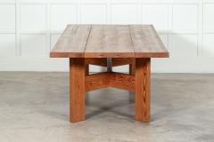 Large MidC English Pine Refectory Table Desk - 3363295