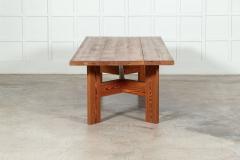 Large MidC English Pine Refectory Table Desk - 3363297