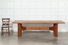 Large MidC English Pine Refectory Table Desk - 3363298