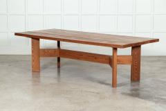Large MidC English Pine Refectory Table Desk - 3363302