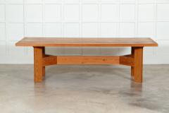 Large MidC English Pine Refectory Table Desk - 3363303