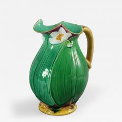 Large Minton Majolica Lily Jug Pitcher - 2730045