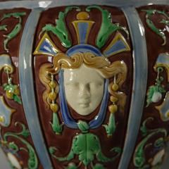 Large Minton Majolica Renaissance Style Masks Vase - 2880773