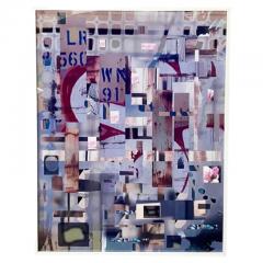 Large Mixed Media Collage Print Titled Metropolis Framed - 2873670