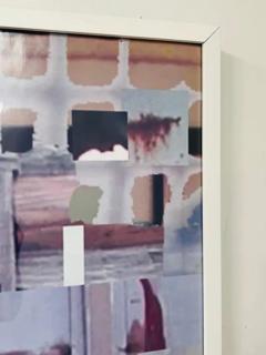 Large Mixed Media Collage Print Titled Metropolis Framed - 2873742