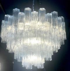 Large Modern Ice Tronchi Murano Glass Chandelier - 3980220
