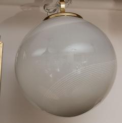 Large Modern Italian Swirl Globe Ceiling Fixture 1960ca - 4586980