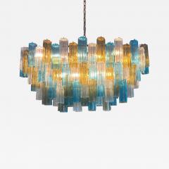 Large Modern Oval Shaped Multi Color Murano Glass Chandelier by Veneziani Arte - 4662001