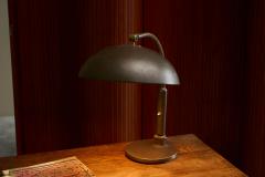 Large Modernist Desk Lamp in Patinated Brass 1930s - 4394462