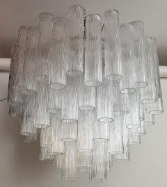 Large Modernist Murano Four Tier Crystal Clear Chandelier Contemporary - 4334136