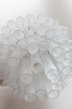 Large Modernist Murano Four Tier Crystal Clear Chandelier Contemporary - 4334220
