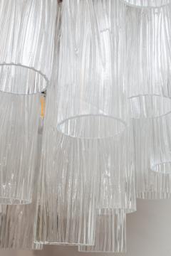 Large Modernist Murano Four Tier Crystal Clear Chandelier Contemporary - 4334221