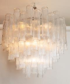Large Modernist Murano Four Tier Crystal Clear Chandelier Contemporary - 4334224