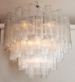 Large Modernist Murano Four Tier Crystal Clear Chandelier Contemporary - 4334230