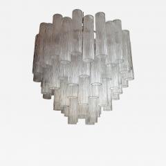 Large Modernist Murano Four Tier Crystal Clear Chandelier Contemporary - 4334790