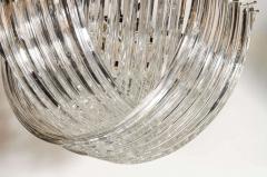 Large Modernist Murano Glass Ribbon Chandelier - 1580768