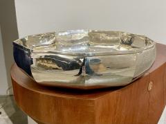 Large Modernist hand hammered center bowl  - 3581924