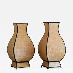 Large Molto Pagoda Straw Table Lamps Set of 2 - 3360419