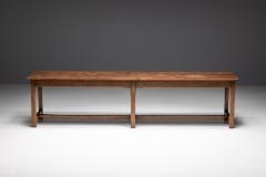 Large Monastic Console Table in Solid Oak France Mid 20th Century - 4606666