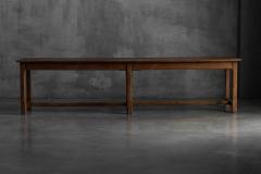 Large Monastic Console Table in Solid Oak France Mid 20th Century - 4606675