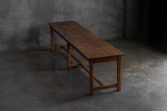 Large Monastic Console Table in Solid Oak France Mid 20th Century - 4606677