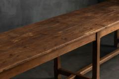 Large Monastic Console Table in Solid Oak France Mid 20th Century - 4606687