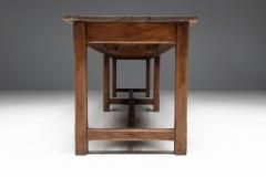 Large Monastic Console Table in Solid Oak France Mid 20th Century - 4606745