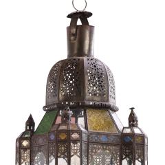 Large Moroccan Tin Lantern C 1960  - 4792018