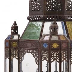 Large Moroccan Tin Lantern C 1960  - 4792020