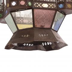 Large Moroccan Tin Lantern C 1960  - 4792023