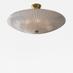 Large Murano Blown Reeded Ceiling Fixture Pairs Available - 445916