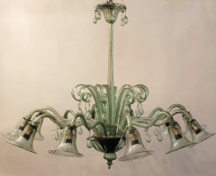 Large Murano Glass Chandelier Green - 3701869