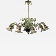 Large Murano Glass Chandelier Green - 3704870