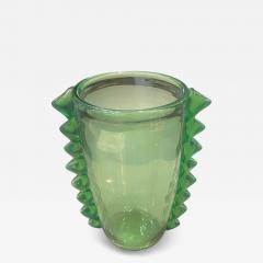 Large Murano Glass Colizza Green Spikes Vase - 4010359