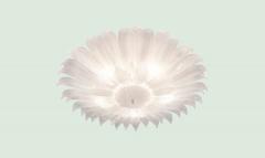 Large Murano Glass Flush Mount Flower Shaped Chandelier - 4046758