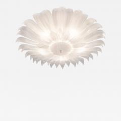 Large Murano Glass Flush Mount Flower Shaped Chandelier - 4053929