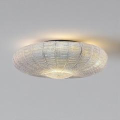 Large Murano Glass Leaves Modern Flushmount or Ceiling Light - 4625284