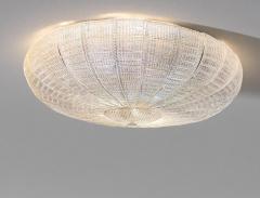 Large Murano Glass Leaves Modern Flushmount or Ceiling Light - 4625292