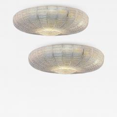 Large Murano Glass Leaves Modern Flushmount or Ceiling Light - 4627050
