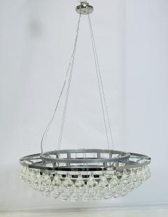 Large Murano Glass Nickel Frame Chandelier - 4202698