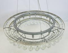 Large Murano Glass Nickel Frame Chandelier - 4202701