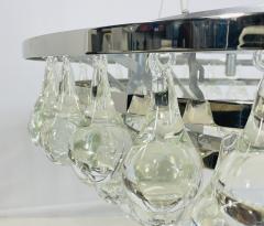 Large Murano Glass Nickel Frame Chandelier - 4202703