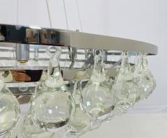 Large Murano Glass Nickel Frame Chandelier - 4202704